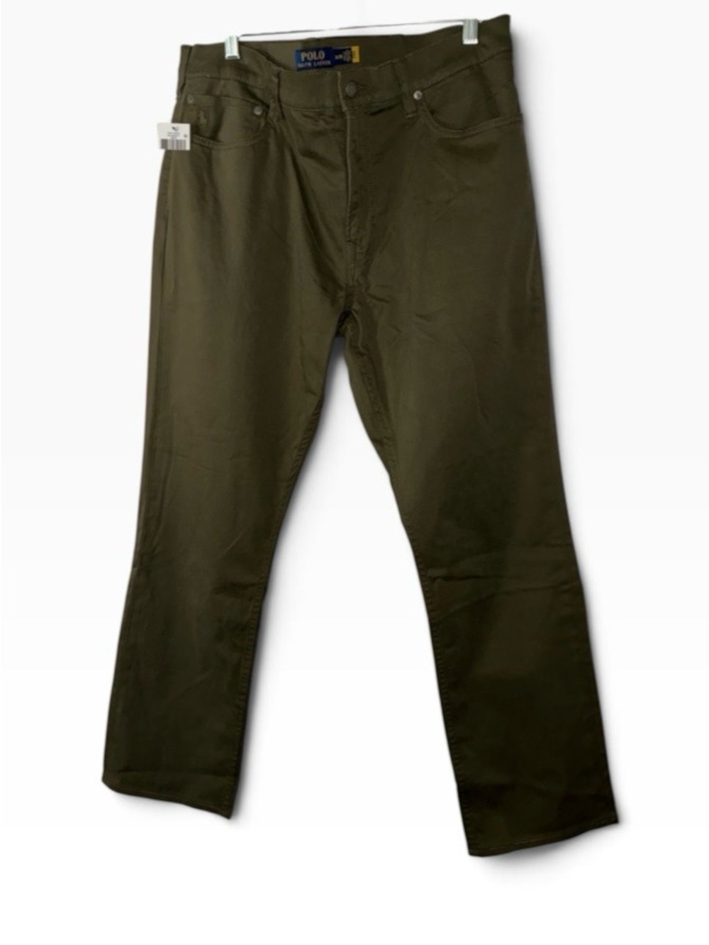NWT Polo Ralph Lauren Varick pant/jean slim-straight fit Olive Green Sz 36x30